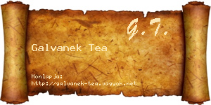 Galvanek Tea névjegykártya
